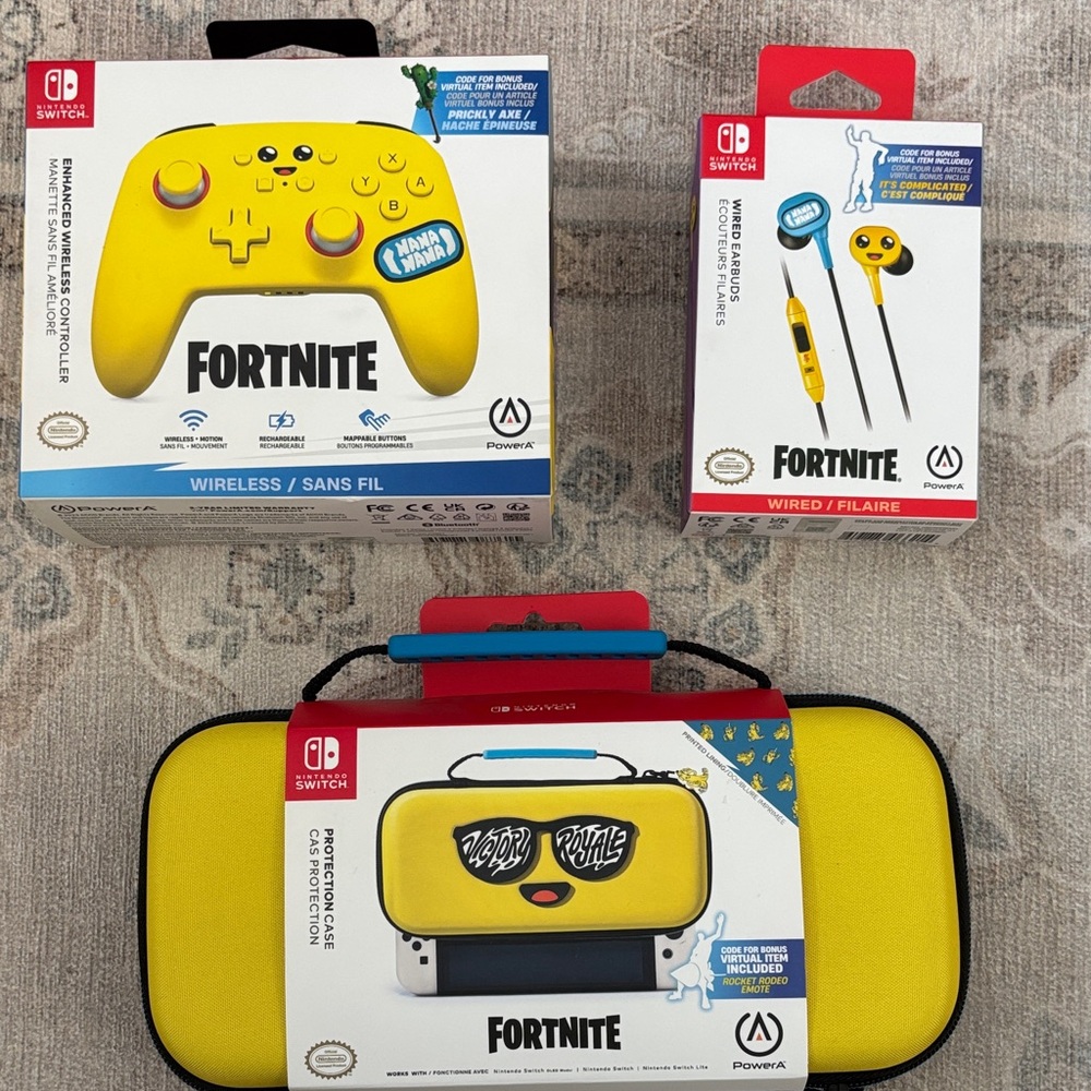 Fortnite Nintendo Switch Wireless Controller and Accessories Bundle